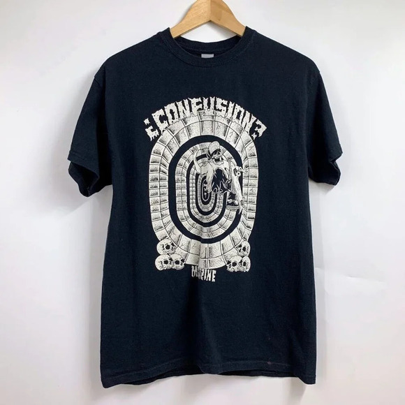 Confusion Skate Magazine Men's Vintage Skate Spiral Short Sleeve Shirt SZ M - Picture 1 of 12